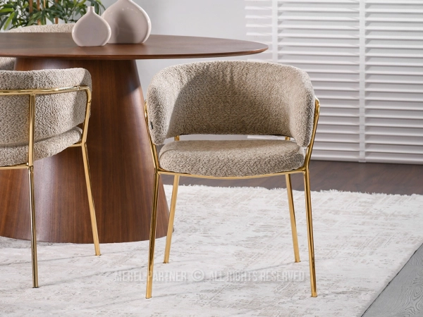 Eleganckie krzesła tapicerowane do jadalni w stylu glamour